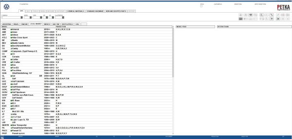 VMware Volkswagen Car EPC 8.3 11.2025 1628 Spare Parts Catalog 2