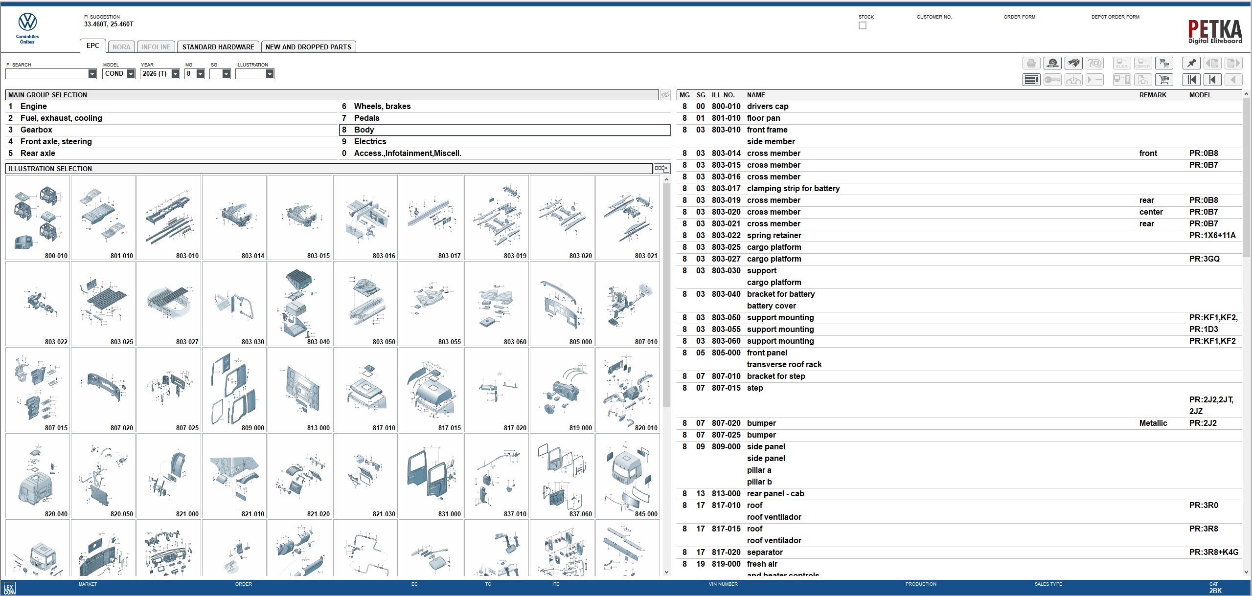 VMware Volkswagen Truck Bus EPC 8.3 11.2025 1628 Spare Parts Catalog Program 3