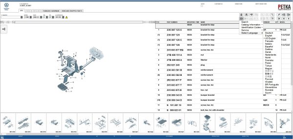 VMware Volkswagen Truck Bus EPC 8.3 11.2025 1628 Spare Parts Catalog Program 6