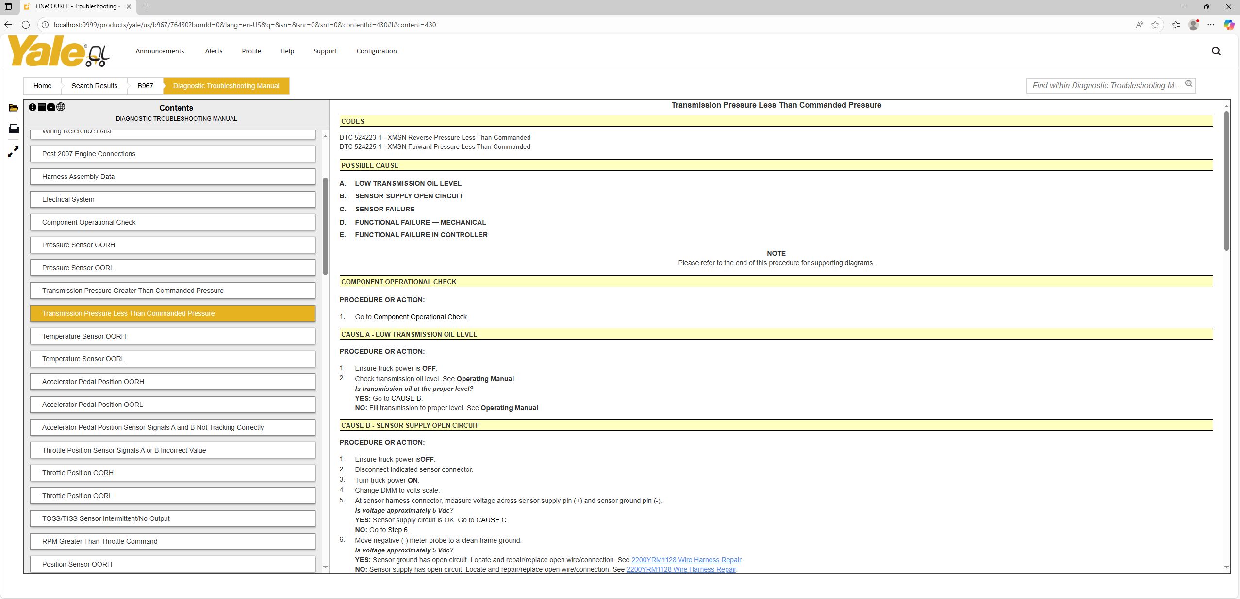 VMware Yale One Soucre Client 10.2025 Schematic Trouble Shooting Codes 13