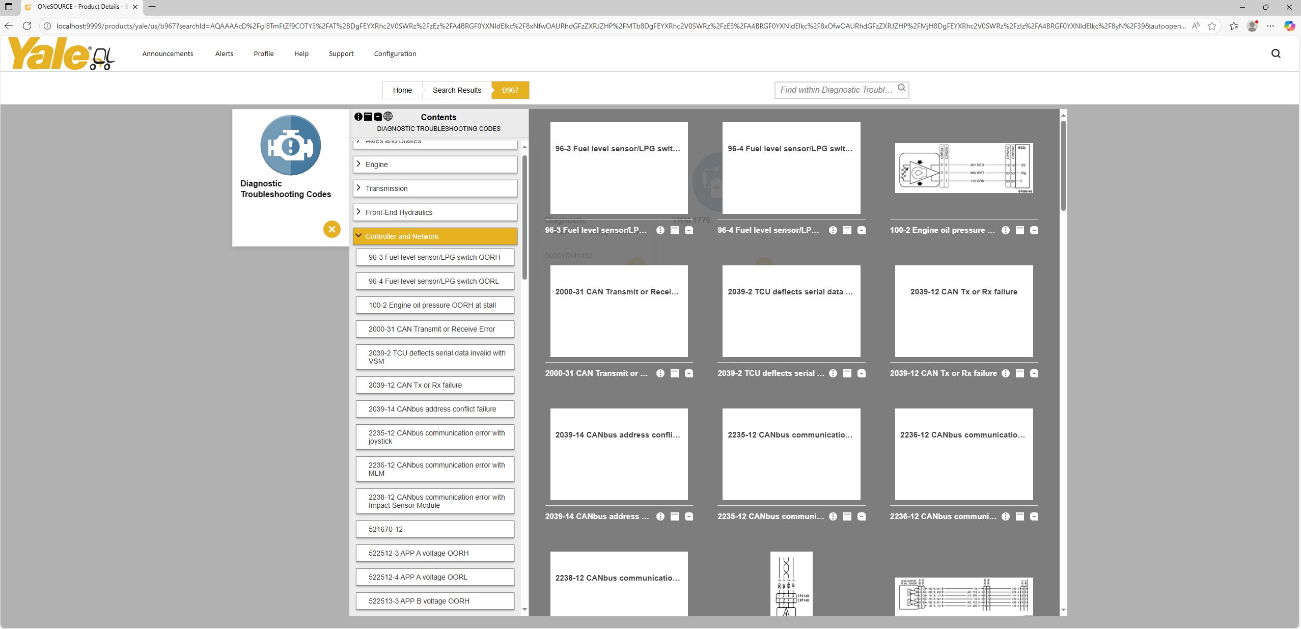 VMware Yale One Soucre Client 10.2025 Schematic Trouble Shooting Codes 7