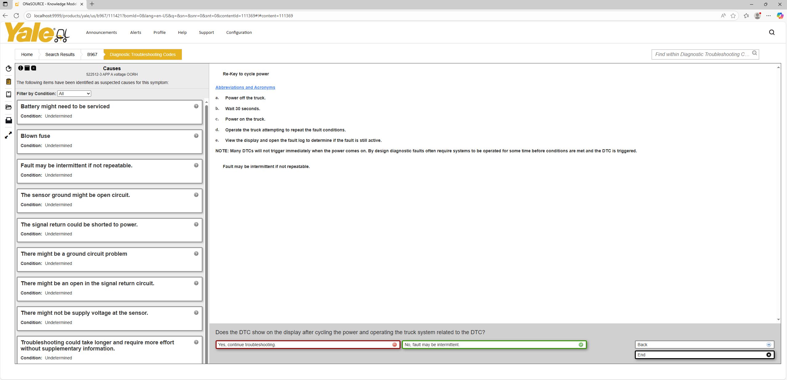 VMware Yale One Soucre Client 10.2025 Schematic Trouble Shooting Codes 9
