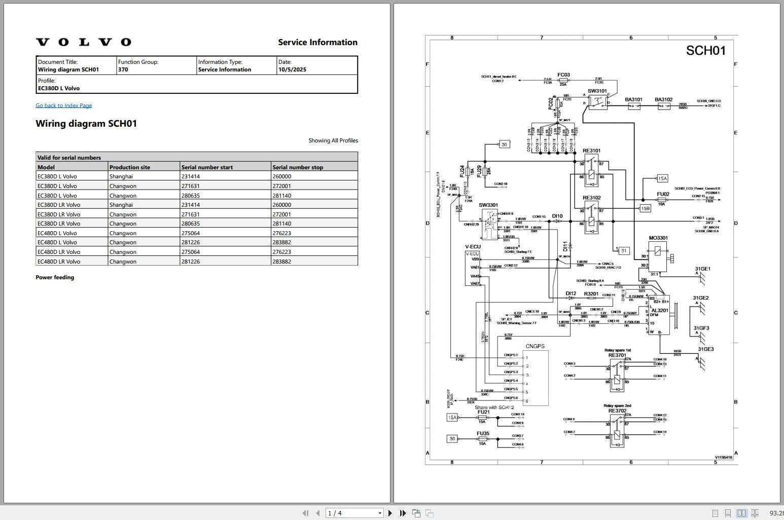 Volvo Excavator EC380D L Electrical And Hydraulic Diagrams (1)