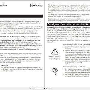 Webasto Compact Coolant Heater Thermo Pro 90 Operating Instructions 9033746B FR (1)