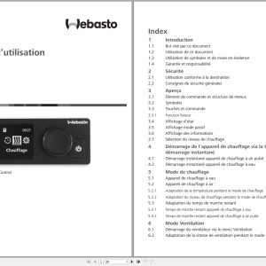 Webasto Control Panel UniControl Operating Instructions 9034447A FR (1)