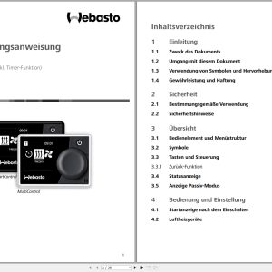 Webasto Timer Function SmartControl MultiControl Operating Instructions 9029992A01 DE (1)