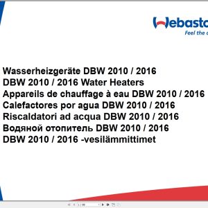 Webasto Water Heaters DBW 2010 DBW 2016 Operating And Servicing Manual ML (1)