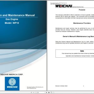 Weichai Gas Engine WP10 Operation Maintenance Manual 2018 (1)