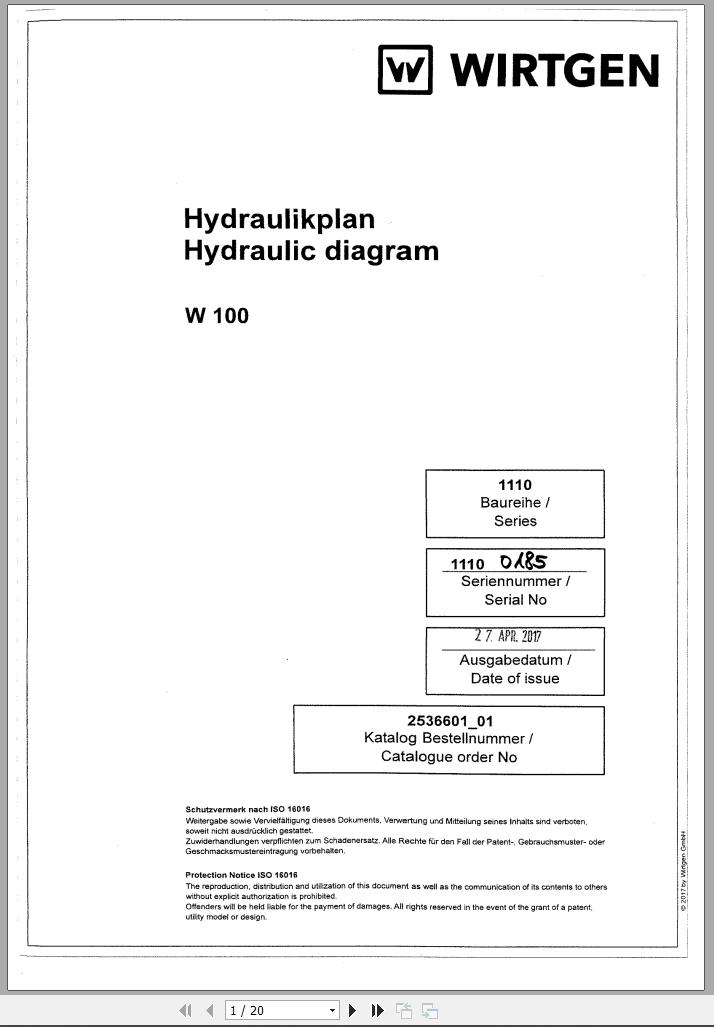 Wirtgen Asphalt Milling W100 1110 Series Wiring Diagram 2017 (3)