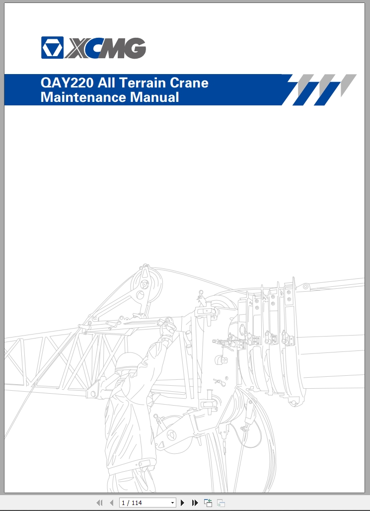 XCMG All Terrain Crane QAY220 Maintenance Manual (1)