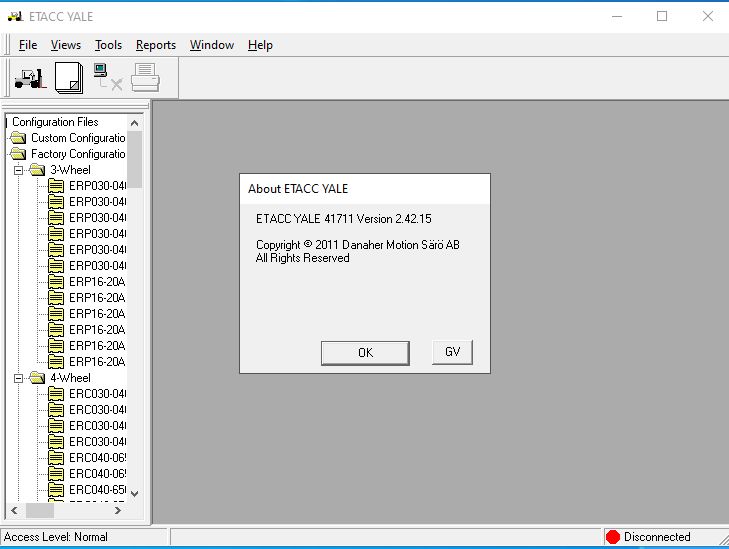 Yale Forklift ETACC 08.2024 2.42.15 Display Program and Database 2