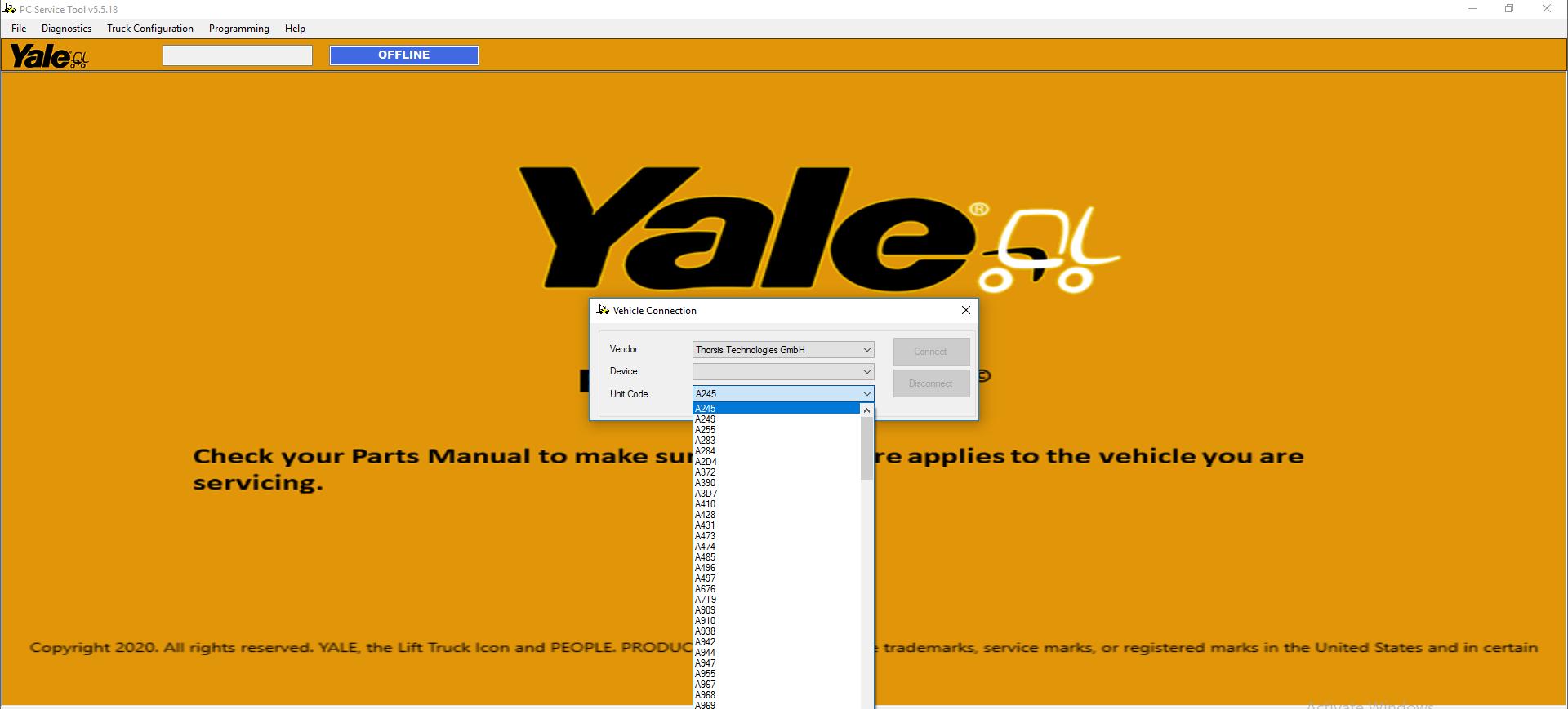 Yale Forklift PCST V5.5.18 2025 Diagnostic Solution 2