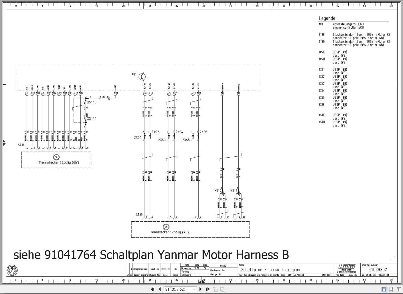 Yanmar Engine 3TNV88C KHW Error Diagnostic Trouble Codes Wiring Diagram (4)