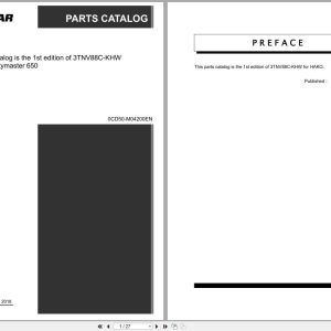 Yanmar Engine 3TNV88C KHW Parts Catalog 0CD50 M04200EN 2018 (1)