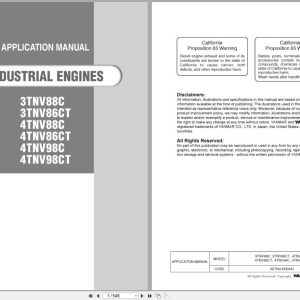 Yanmar Engine 3TNV88C To 4TNV98CT Application Manual 0DTN4 EN0041 2015 (1)
