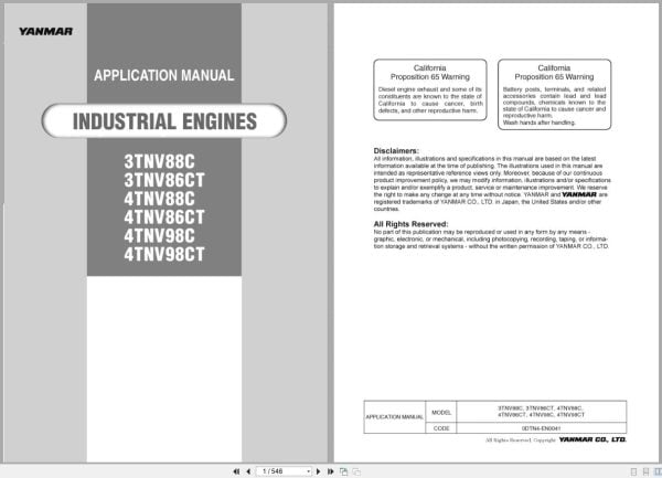 Yanmar Engine 3Tnv88C To 4Tnv98Ct Application Manual 0Dtn4 En0041 2015 (1)