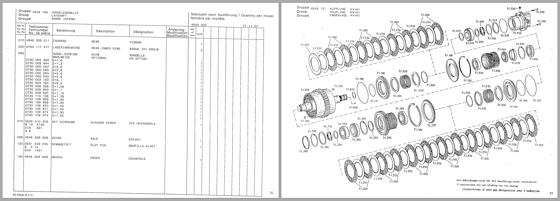 ZF Transmission 6WG 250 Spare Parts List 4646006049 DE EN FR (2)