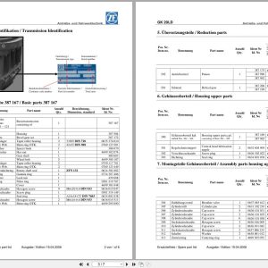 ZF Transmission GK20LD Spare Parts List (2)