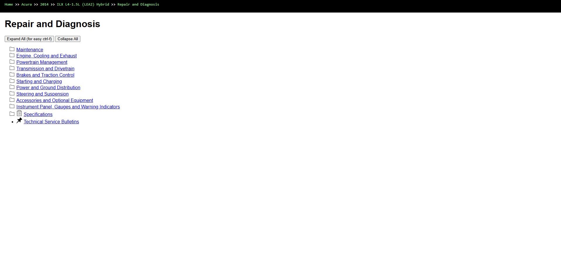 Acura ILX L4 1.5L LEA2 Hybrid 2014 Repair and Diagnosis Manual (1)