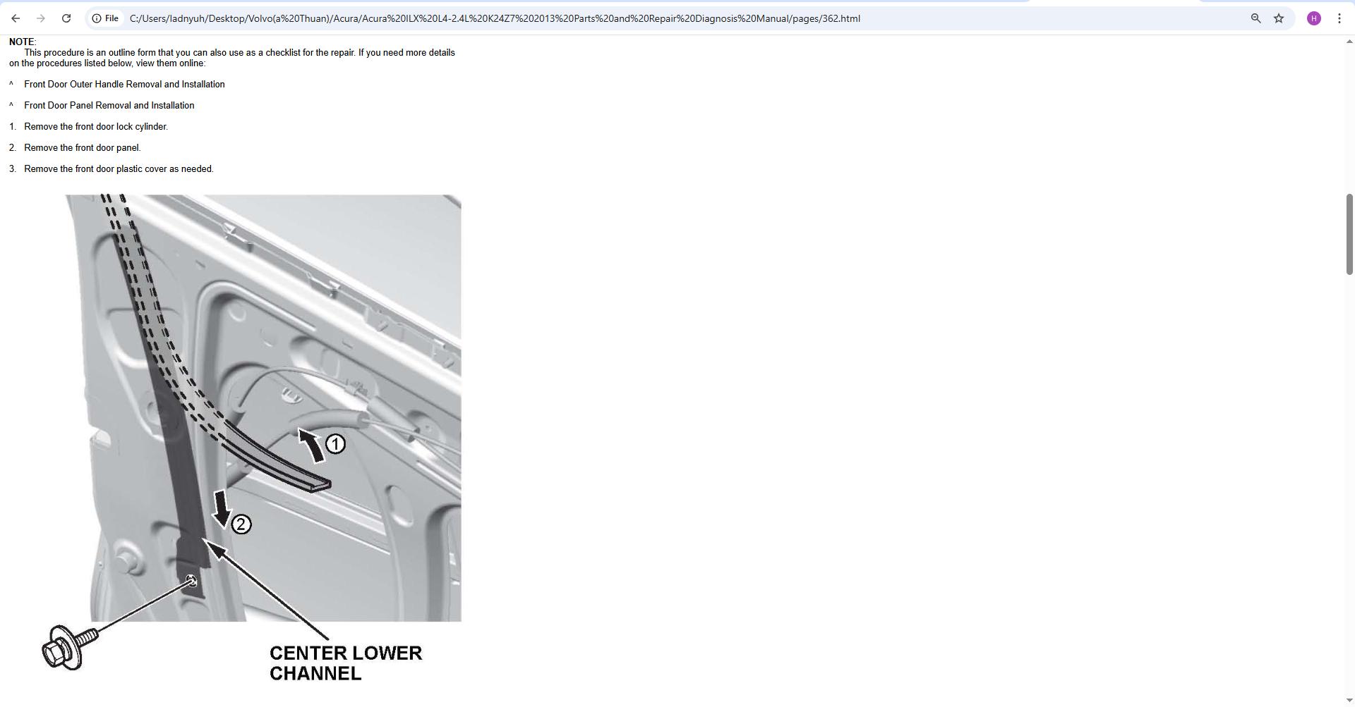 Acura ILX L4 2.4L K24Z7 2013 Parts and Repair Diagnosis Manual (4)
