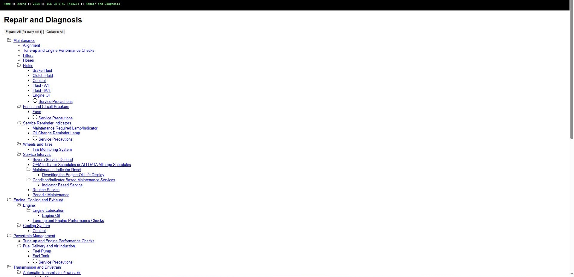Acura ILX L4 2.4L K24Z7 2014 Repair and Diagnosis Manual (1)