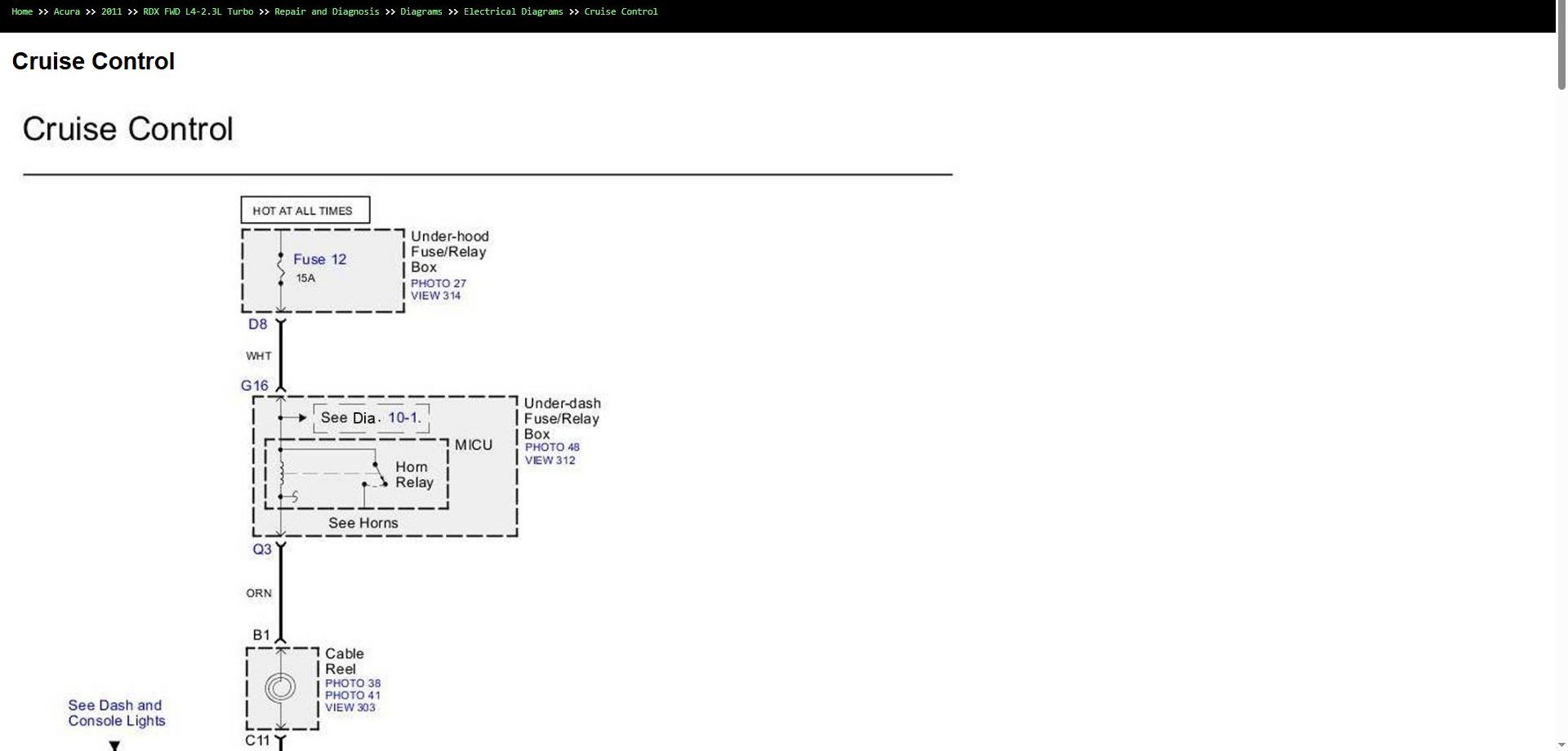 Acura RDX FWD L4 2.3L Turbo 2011 Parts and Repair Diagnosis Manual (5)