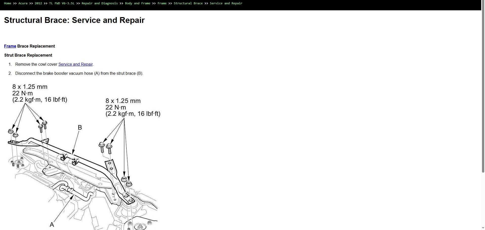 Acura TL FWD V6 3.5L 2012 Parts and Repair Diagnosis Manual (5)