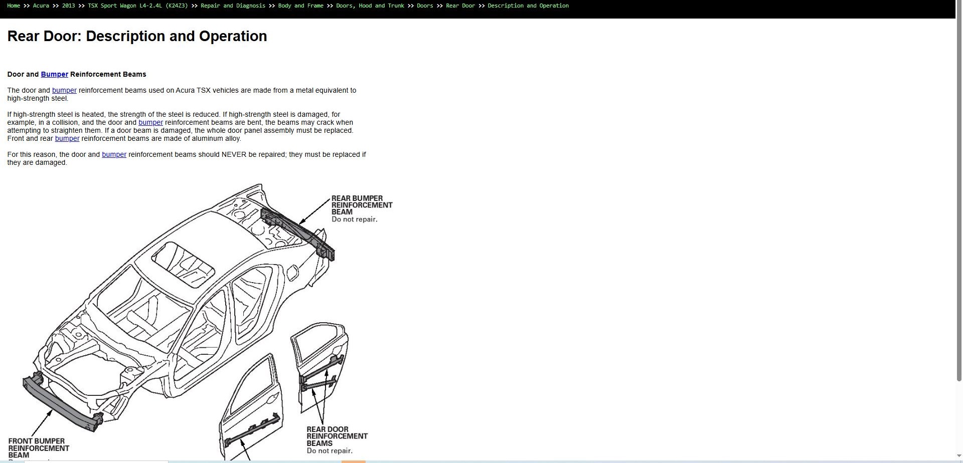 Acura TSX Sport Wagon L4 2.4L K24Z3 2013 Parts and Repair Diagnosis Manual (3)