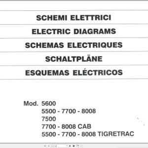 Antonio Carraro Tractor 5500 to 8008 Electrical Diagram 47310020 IT PT EN DE ES (1)