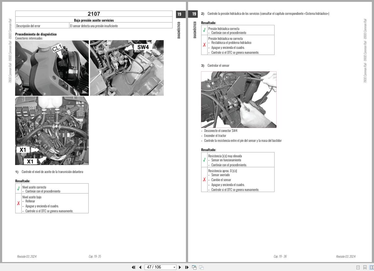 Antonio Carraro Tractor ERGIT 100 TRX9900 TRX8900 Diagnostic Workshop Manual 47307324 ES (2)
