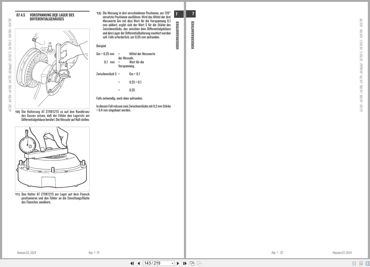 Antonio Carraro Tractor ERGIT 100 TRX9900 TRX8900 Engine Transmission Workshop Manual 47308262 DE (3)