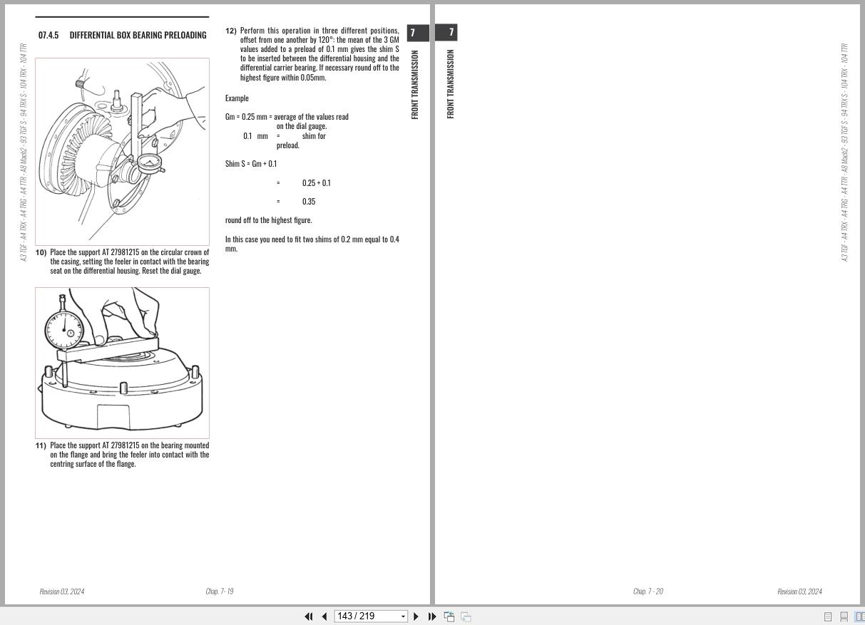 Antonio Carraro Tractor ERGIT 100 TRX9900 TRX8900 Engine Transmission Workshop Manual 47308263 EN (3)