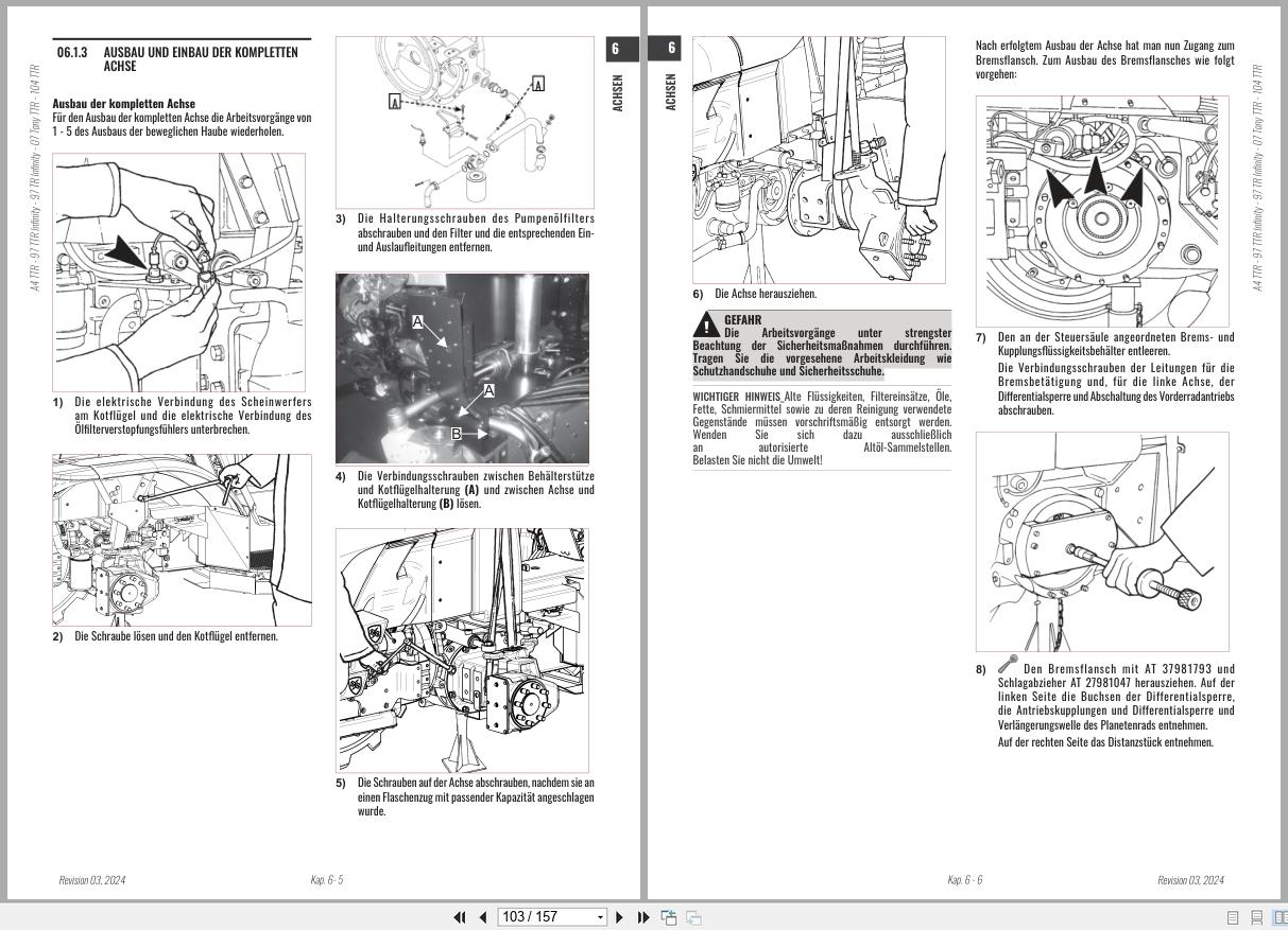 Antonio Carraro Tractor ERGIT 100 TTR7800 Axles Workshop Manual 47309022 01 DE (3)