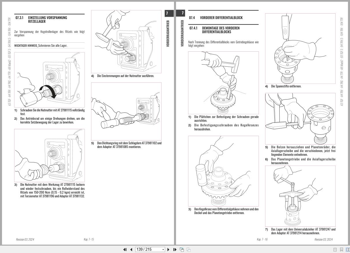Antonio Carraro Tractor ERGIT 100 TTR7800 Engine Transmission Workshop Manual 47308022 01 DE (2)