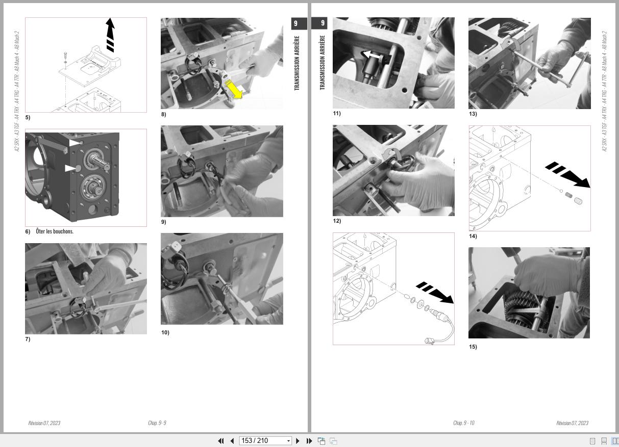 Antonio Carraro Tractor ERGIT R 10900R 8900R Engine Transmission Workshop Manual 47308151 FR (3)