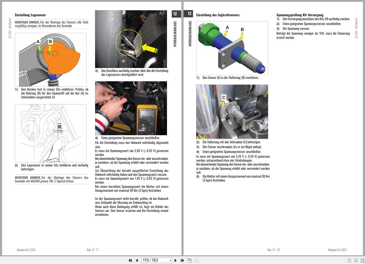 Antonio Carraro Tractor Ergit R Mach 4 7900 to 10900 Hydraulic Workshop Manual 47311352 DE (3)