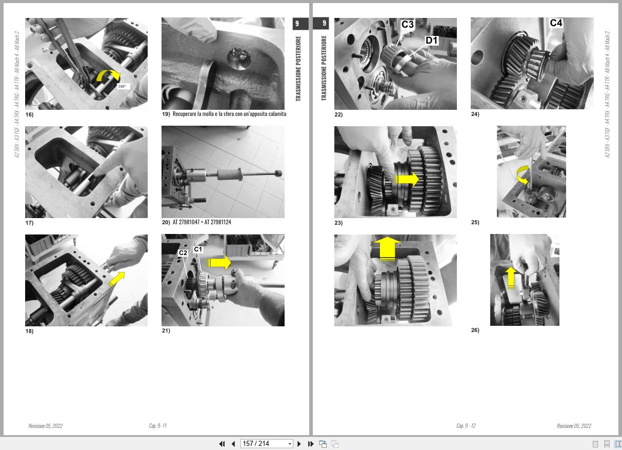 Antonio Carraro Tractor Ergit R SRX7900R to SRX10900R Engine Transmission Workshop Manual 47308010 IT (3)