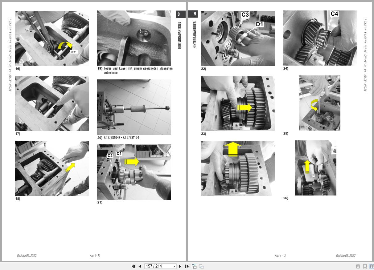 Antonio Carraro Tractor Ergit R SRX7900R to SRX10900R Engine Transmission Workshop Manual 47308012 DE (3)