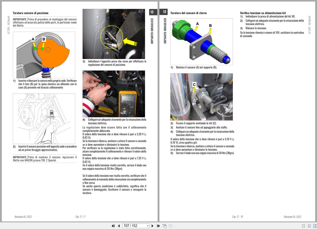 Antonio Carraro Tractor Ergit R SRX7900R to SRX10900R Hydraulic Workshop Manual 47311010 IT (2)