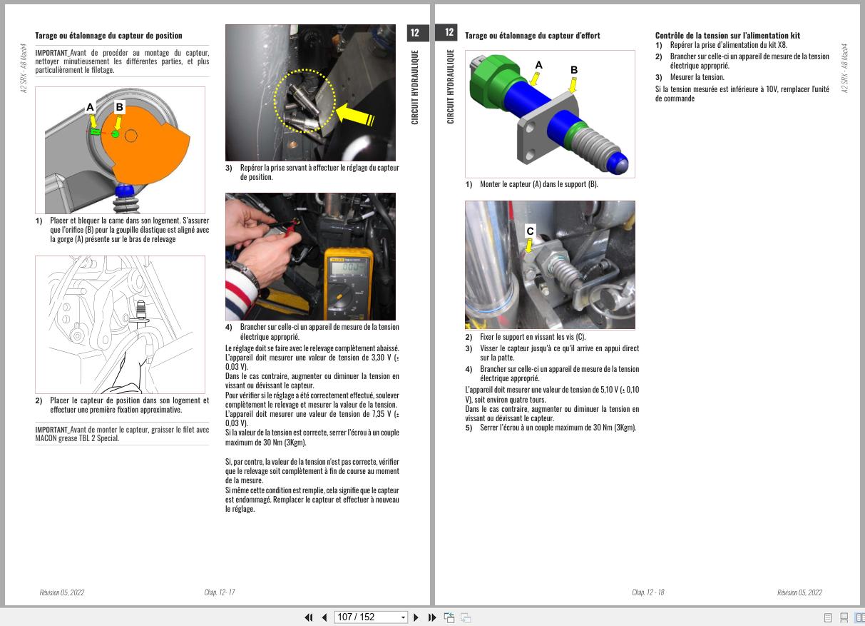 Antonio Carraro Tractor Ergit R SRX7900R to SRX10900R Hydraulic Workshop Manual 47311011 FR (2)