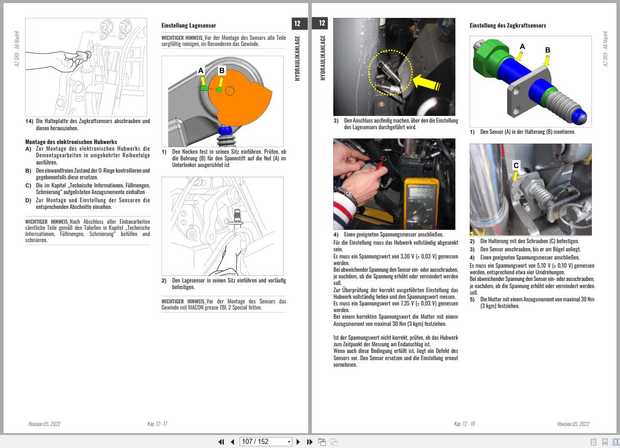 Antonio Carraro Tractor Ergit R SRX7900R to SRX10900R Hydraulic Workshop Manual 47311012 DE (2)