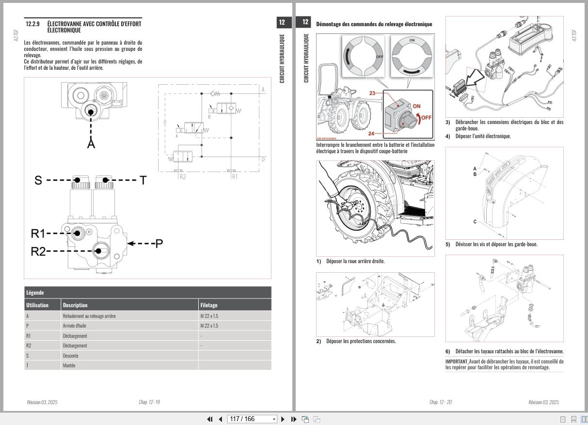 Antonio Carraro Tractor Ergit R TGF7900 to TGF10900 Hydraulic Workshop Manual 47311331 FR (3)