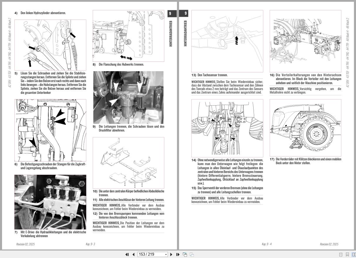 Antonio Carraro Tractor Ergit R TRX7900 to TRG10900 Engine Transmission Workshop Manual 47308332 DE (3)