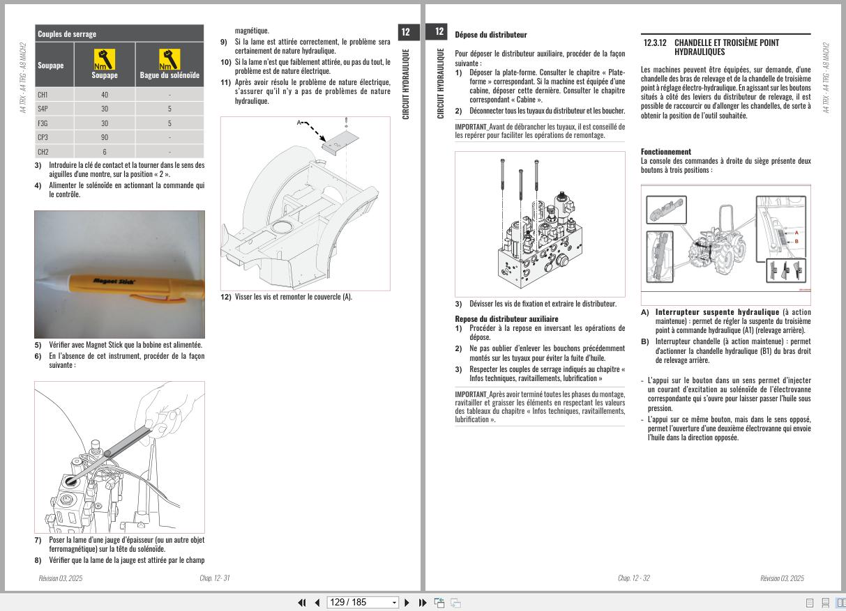 Antonio Carraro Tractor Ergit R TRX7900 to TRG10900 Hydraulic Workshop Manual 47311321 FR (2)