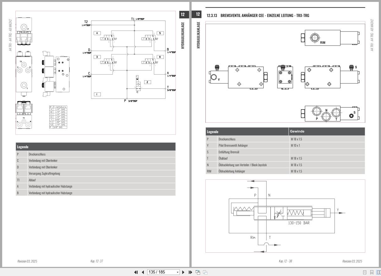 Antonio Carraro Tractor Ergit R TRX7900 to TRG10900 Hydraulic Workshop Manual 47311322 DE (3)