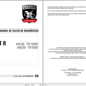 Antonio Carraro Tractor Ergit R TTR10900 TTR8900 Diagnostic Workshop Manual 47307194 01 ES (1)