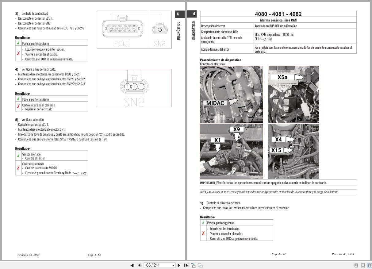 Antonio Carraro Tractor Ergit R TTR10900 TTR8900 Diagnostic Workshop Manual 47307194 01 ES (2)