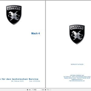 Antonio Carraro Tractor Mach 4 Technical Support Manual 47310108 DE (1)