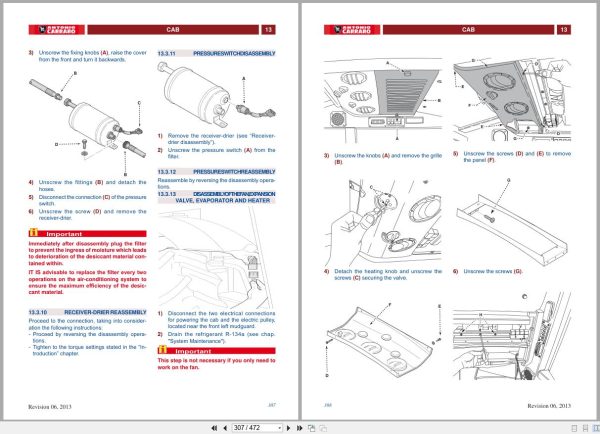 Antonio Carraro Tractor Series 100 TRX TRG TRX7800 to TRG10400 Technical Support Handbook 47310094 EN (3)