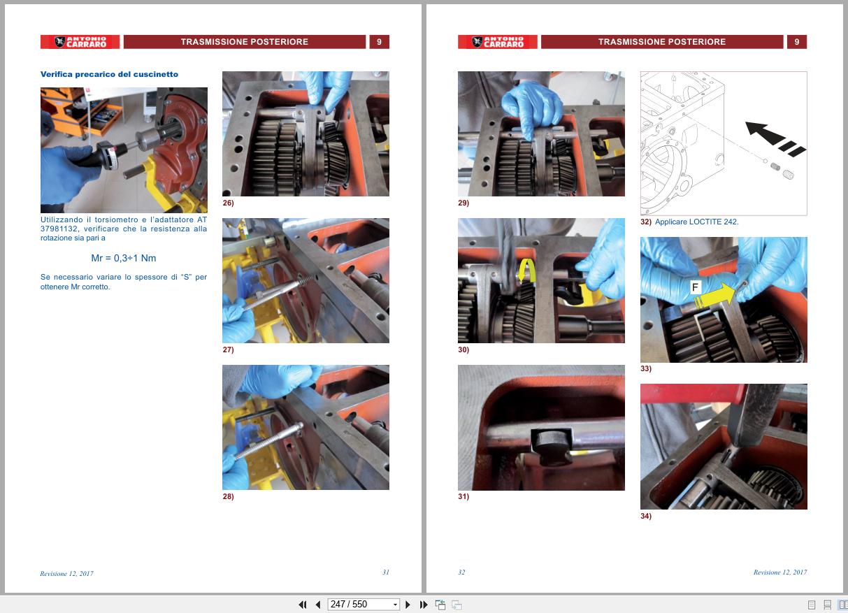 Antonio Carraro Tractor Series 100 TRX TRG TRX7800 to TRG10900 Technical Support Handbook 47310093 01 IT (2)